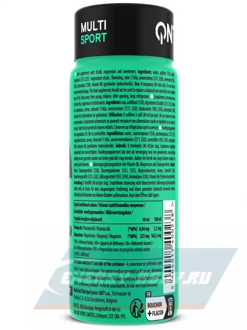  QNT MAGNESIUM + VITAMIN B6 12 x 80 мл, Тропические фрукты