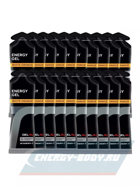 Энергетический гель GEL4U Energy GEL 20 x 60 г, Апельсин