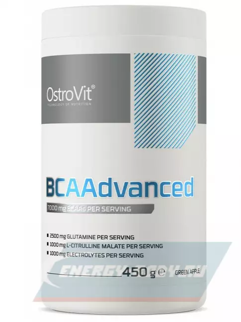ВСАА OstroVit BCAA Advanced 450 г, Зеленое яблоко