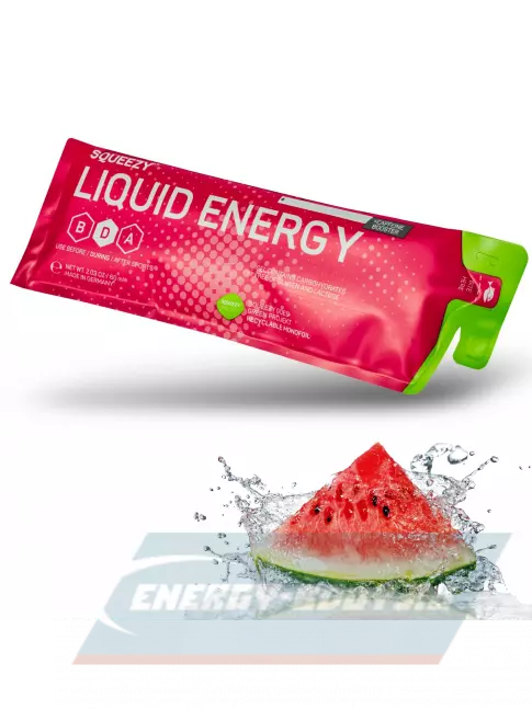 Энергетический гель SQUEEZY DRINK GEL no caffeine 60 мл, Арбуз
