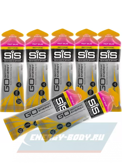 Энергетический гель SCIENCE IN SPORT (SiS) GO Isotonic Energy Gels 7 x 60 мл, Фруктовый салат