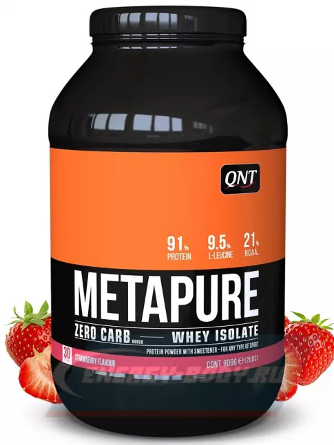  QNT METAPURE ZERO CARB 908 г, Клубника