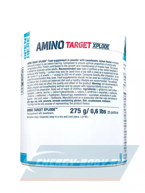 Аминокислотны OLIMP Amino Target Xplode 275 г, Лимон