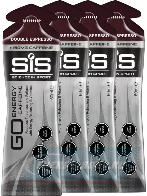 Энергетический гель SCIENCE IN SPORT (SiS) GO Energy 150 mg Caffeine 4 x 60 мл, Двойной эспрессо