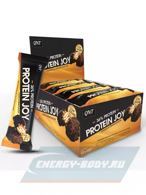 Батончик протеиновый QNT PROTEIN JOY BAR 12 x 60 г, Печенье с Кремом