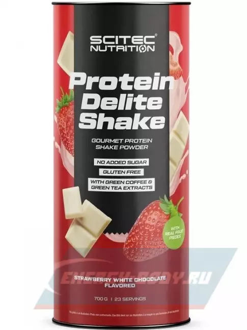 Scitec Nutrition Protein Delite Shake 700 г, Клубника-белый шоколад Scitec Nutrition Protein Delite Shake 700 г, Клубника-белый шоколад
