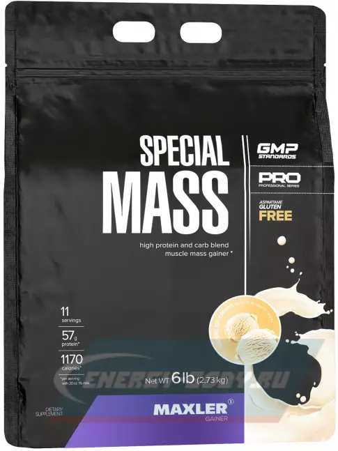 Гейнер MAXLER Special Mass Gainer 2730 г, Ванильное мороженое