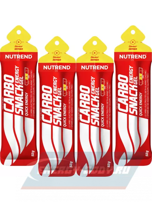 Энергетический гель NUTREND Carbosnack саше 4 шт x 50 г, Лимон