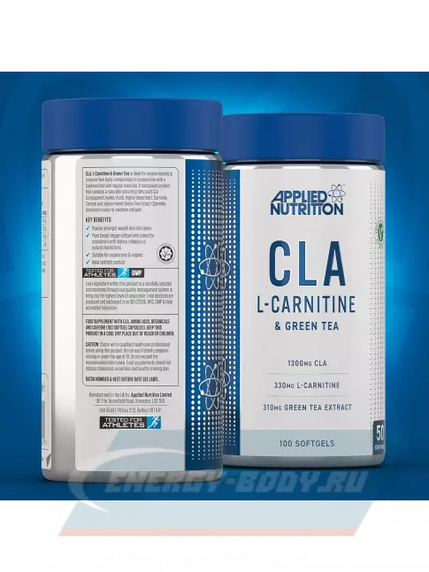 Omega 3 APPLIED NUTRITION CLA L Carnitine and Green Tea 100 мягких капсул