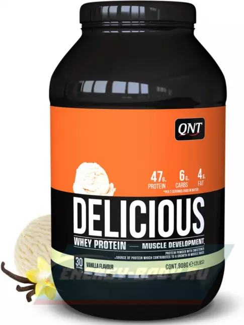  QNT DELICIOUS WHEY PROTEIN POWDER 908 г, Ваниль