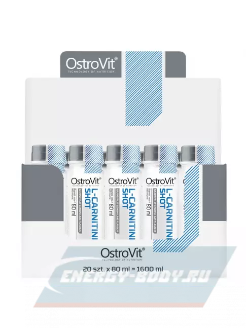 L-Карнитин OstroVit L-Carnitine Shot 20 x 80 мл, Грейпфрут-лимон-лайм