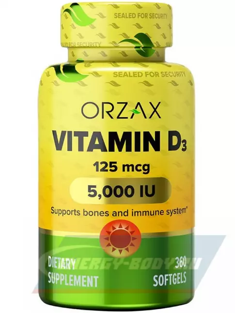  Orzax Vitamin D3 5.000 IU 360 капсул