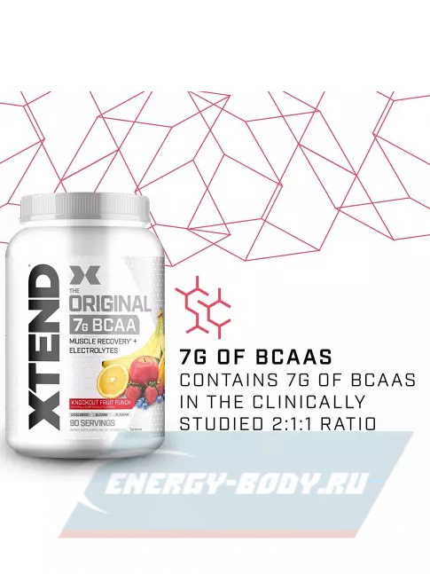 ВСАА Xtend Xtend Original 2:1:1 1194 г, Сногсшибательный фруктовый пунш