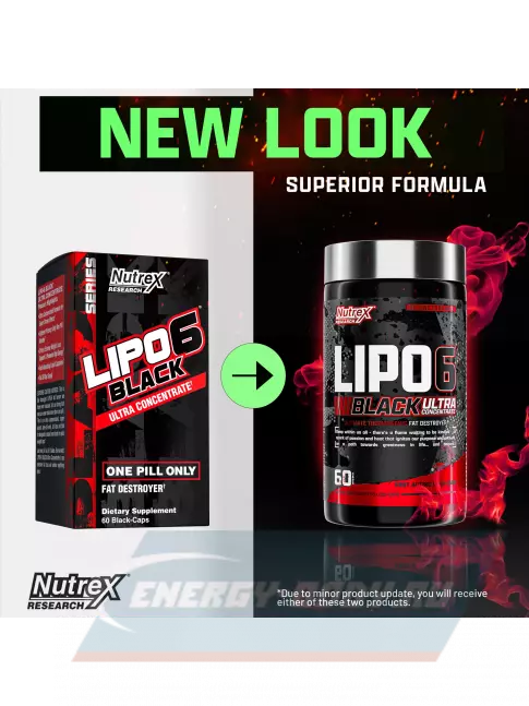  NUTREX Lipo-6 Black Ultra Concentrate (+Yohimbine) 60 капсул