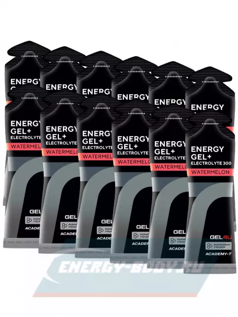Энергетический гель GEL4U Energy GEL + Electrolyte 300 12 x 60 г, Арбуз