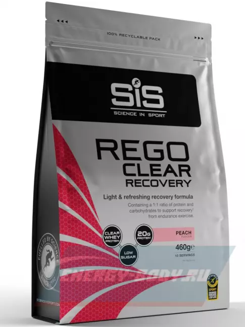 Предтерник SCIENCE IN SPORT (SiS) REGO Clear Recovery 460 г, Персик