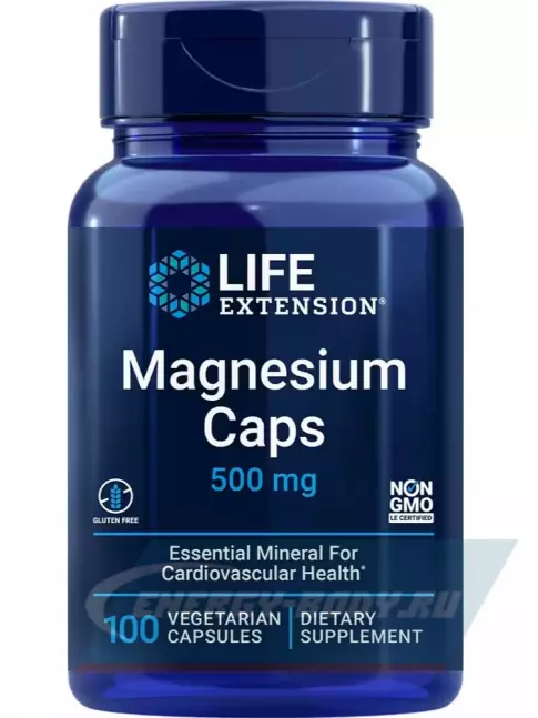  Life Extension Magnesium Caps 500 mg 100 веган капсул