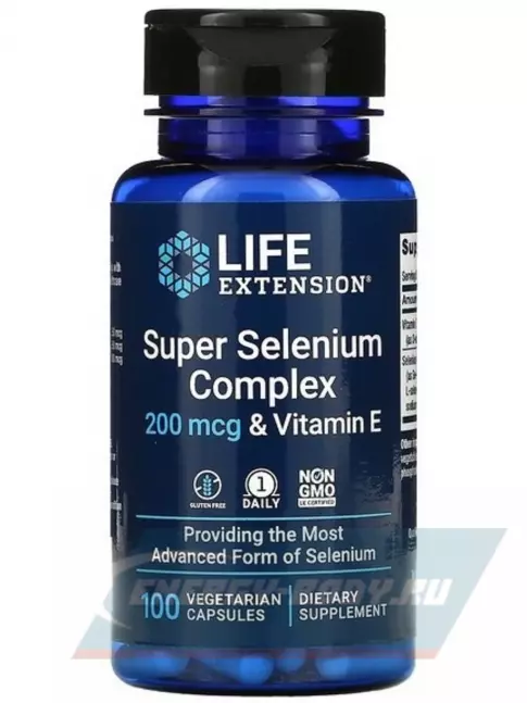 Минералы Life Extension Super Selenium Complex 200 mcg 100 вегетарианских капсул