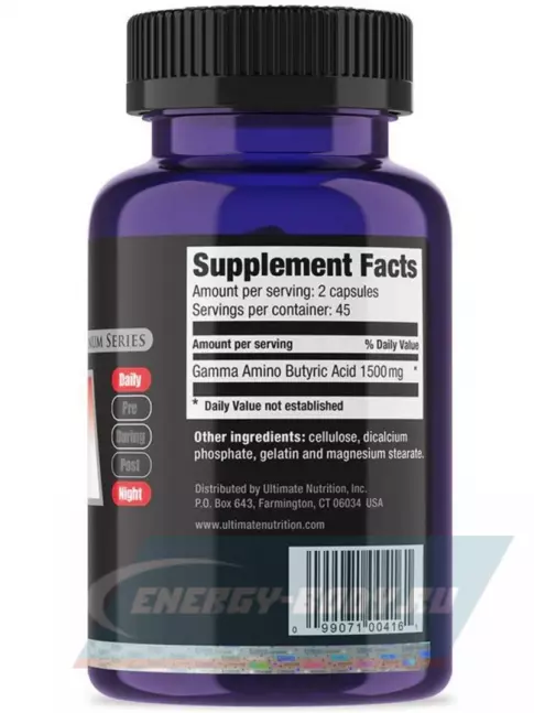  Ultimate Nutrition GABA 90 капсул, нейтральный