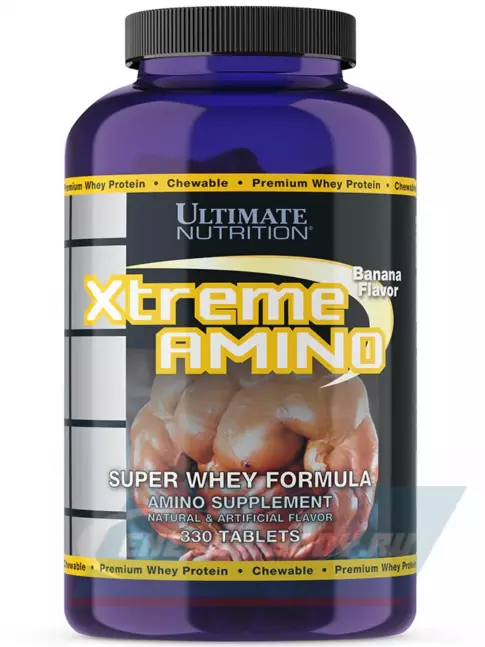 Аминокислотны Ultimate Nutrition Xtreme Amino Super 330 жевательных таблеток, Банан