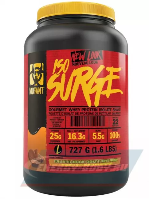 Mutant Iso Surge 727 г, Шоколад с арахисовым маслом Mutant Iso Surge 727 г, Шоколад с арахисовым маслом