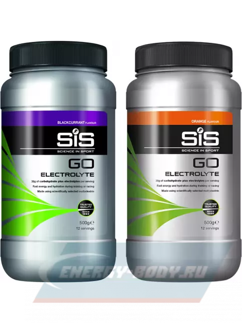  SCIENCE IN SPORT (SiS) GO Electrolyte Powder 2 x 500 г, Черная смородина, Апельсин
