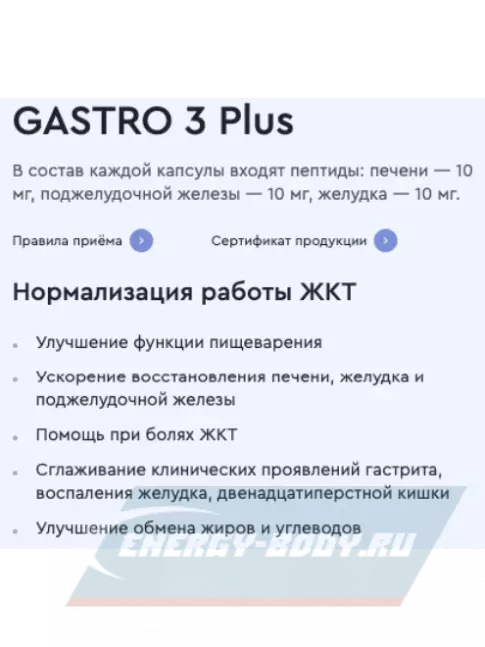  Vitual Laboratories Gastro 3 Plus 60 капсул