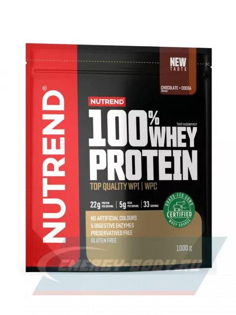  NUTREND 100% Whey Protein 1000 г, Шоколад - Какао