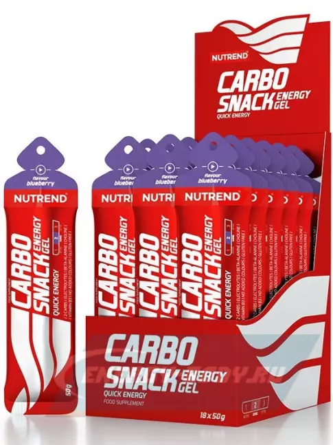 Энергетический гель NUTREND 18x50 Carbosnack саше 18 шт x 50 г, Черника