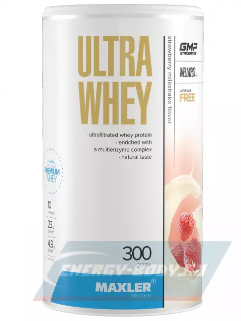  MAXLER Ultra Whey 300 г, Клубничный коктель