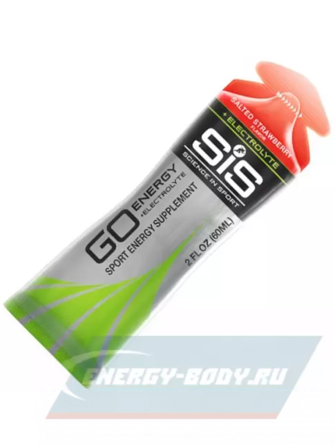Энергетический гель SCIENCE IN SPORT (SiS) Go Energy + Electrolyte Gels 6 x 60 мл, Солёная Клубника