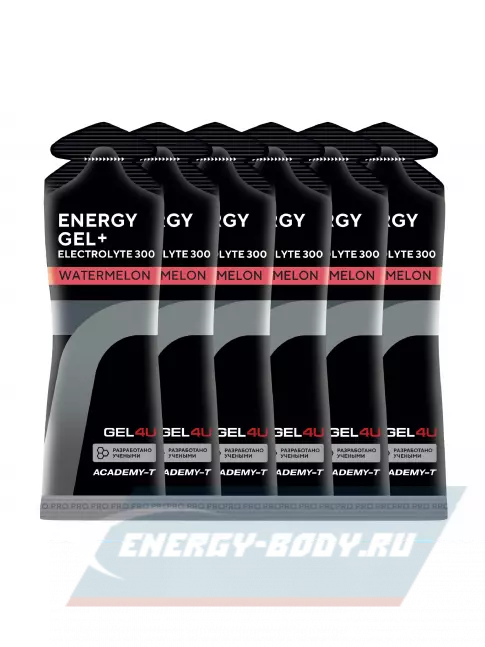 Энергетический гель GEL4U Energy GEL + Electrolyte 300 6 x 60 г, Арбуз