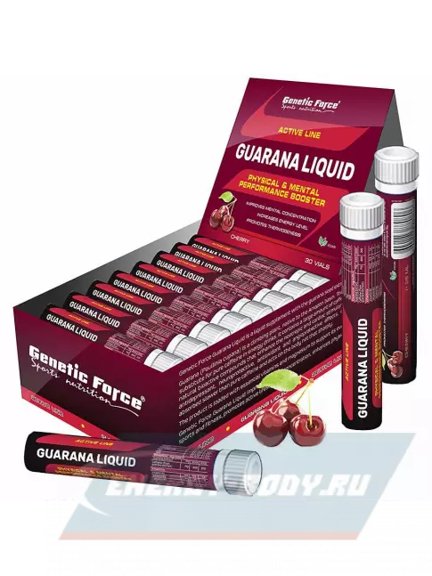 Энергетик GENETIC FORCE GUARANA LIQUID 30 шотов, Вишня