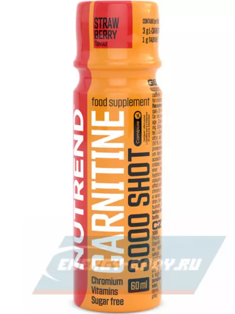 L-Карнитин NUTREND CARNITINE 3000 SHOT 20 х 60 мл, Клубника