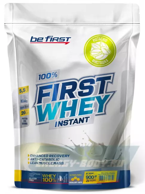 Be First First Whey protein (сывороточный протеин) 900 г + шейкер, Фисташка Be First First Whey protein (сывороточный протеин) 900 г + шейкер, Фисташка