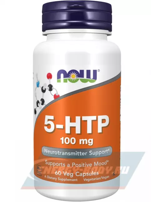 NOW FOODS 5-HTP 100 mg 60 веган капсул  NOW FOODS 5-HTP 100 mg 60 веган капсул