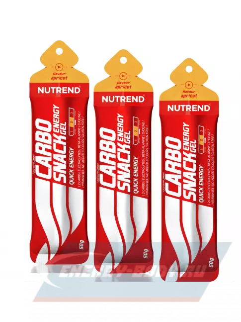 Энергетический гель NUTREND Carbosnack саше 3 шт x 50 г, Абрикос