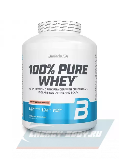  BioTechUSA 100% Pure Whey 2270 г, Клубника