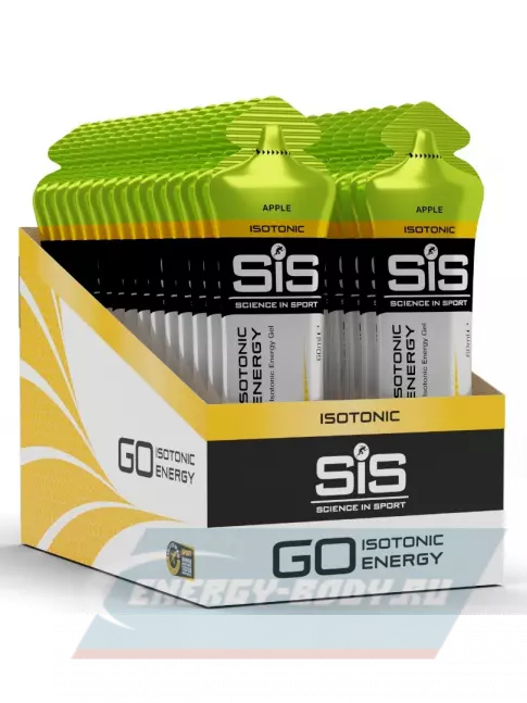 Энергетический гель SCIENCE IN SPORT (SiS) GO Isotonic Energy Gels 30 x 60 мл, Яблоко