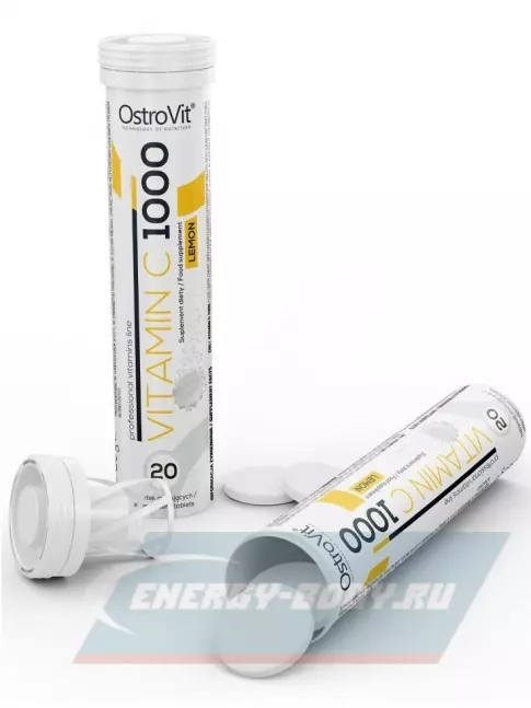  OstroVit Vitamin C 1000 mg 20 шипучих таб, Лимон