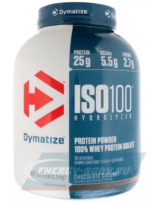  Dymatize ISO100 Hydrolyzed 2300 г, Кокосовый шоколад