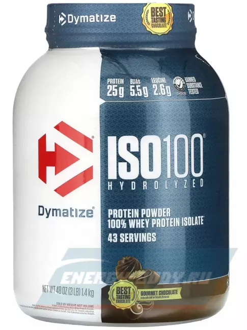 Dymatize ISO100 Hydrolyzed 1370 г, Шоколад Dymatize ISO100 Hydrolyzed 1370 г, Шоколад