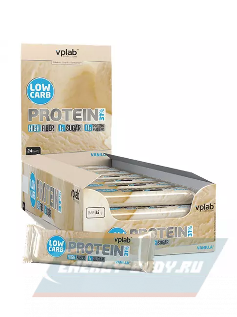 Батончик протеиновый VP Laboratory LOW CARB PROTEIN BAR 24х35 г, Ваниль