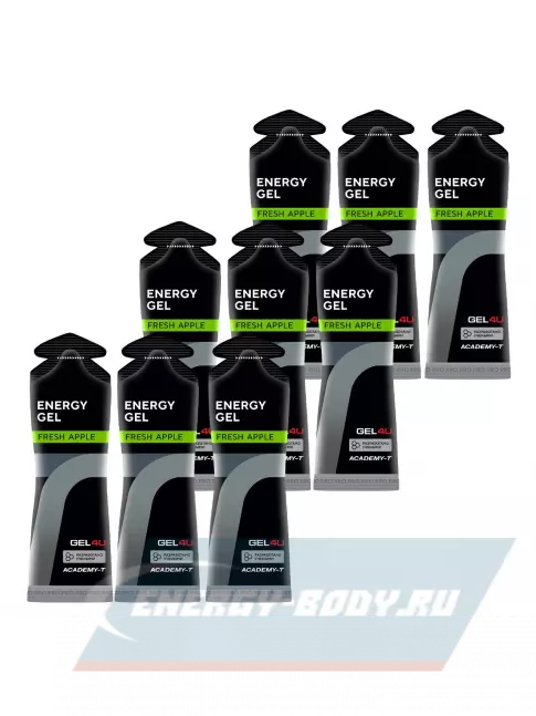 Энергетический гель GEL4U Energy GEL 9 x 60 г, Яблоко