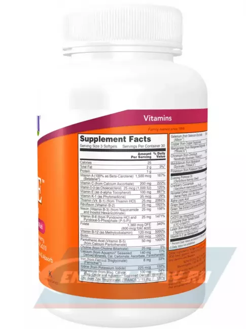  NOW FOODS EVE Women's Multiple Vitamin 90 капсул