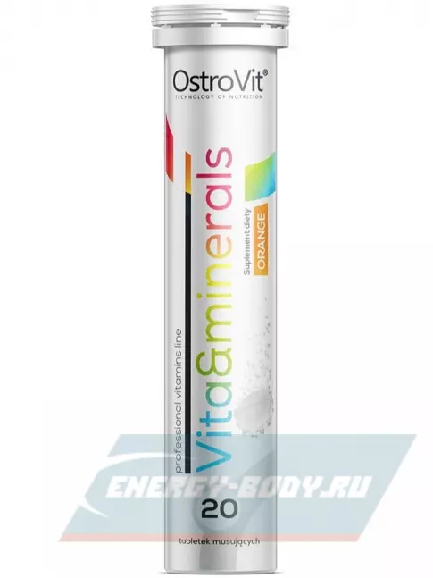  OstroVit Vita-Minerals 20 шипучих таблеток, Апельсин