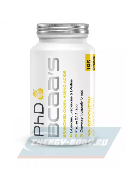 ВСАА PhD Nutrition BCAA's- 195 x 500mg 2:1:1 195 капсул
