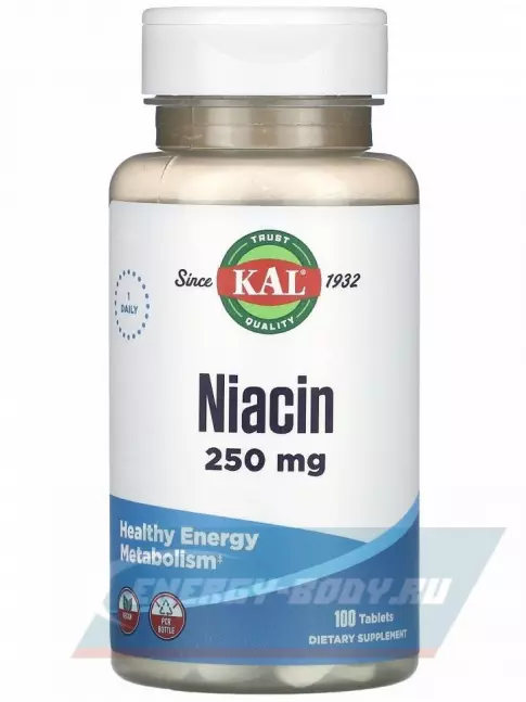  KAL Niacin 250 mg 100 таблеток