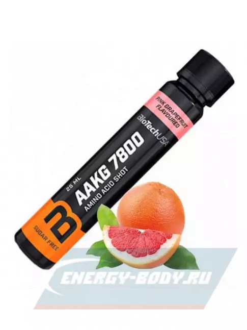 BiotechUSA AAKG 7800 20 х 25 мл, Розовый грейпфрут BiotechUSA AAKG 7800 20 х 25 мл, Розовый грейпфрут