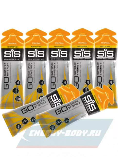 Энергетический гель SCIENCE IN SPORT (SiS) GO Isotonic Energy Gels 7 x 60 мл, Тропик